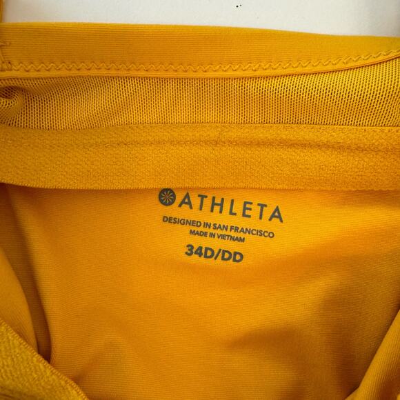 Athleta Twist Up Tankini Swim Top Underwire Yellow 34D/DD NWT - Picture 7 of 9
